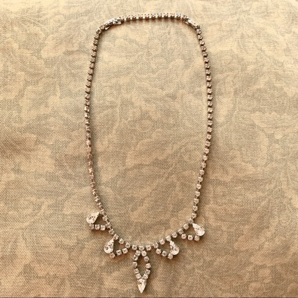 Vintage rhinestone crystal necklace